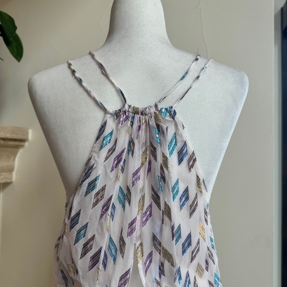 IRO Paris Cherrie Multicolor Metallic Geometric Print Mini Dress Women Size 8 US - Picture 7 of 16